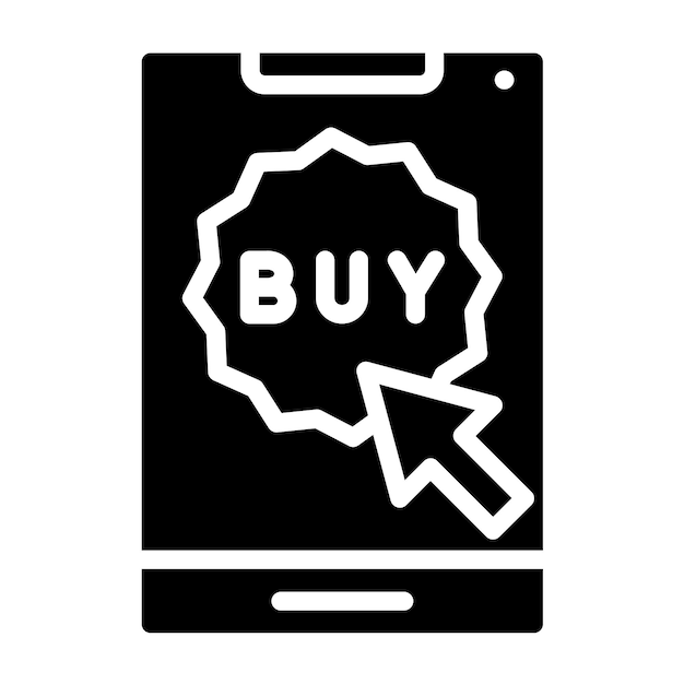 Diseño vectorial Estilo del icono del botón de comercio electrónico