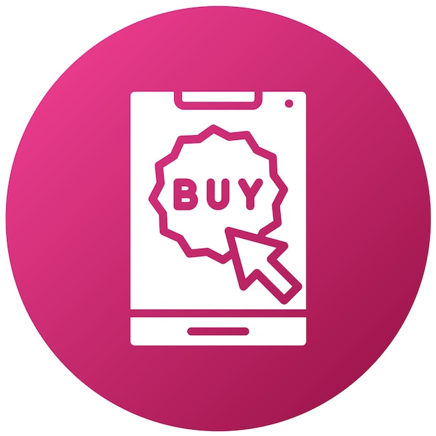 Diseño vectorial Estilo del icono del botón de comercio electrónico
