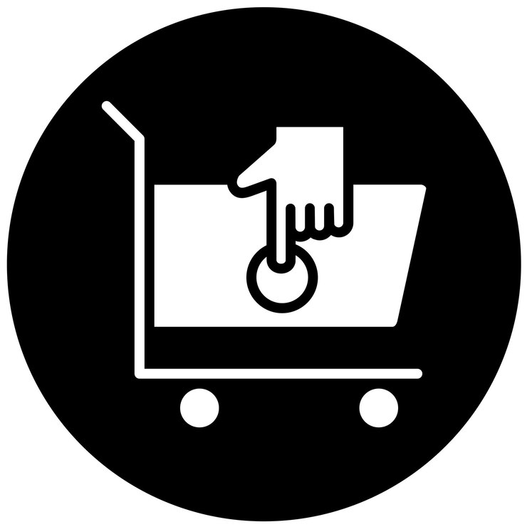 Vector diseño vectorial estilo del icono del botón de compra