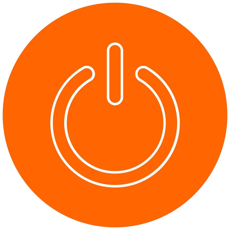 Vector diseño vectorial estilo del icono del botón de energía