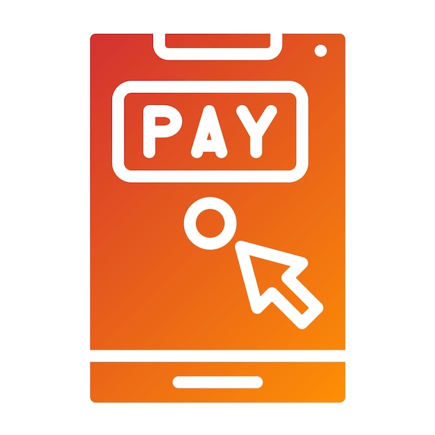 Diseño vectorial Estilo del icono del botón de pago