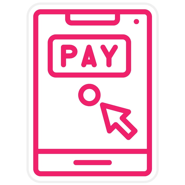 Diseño vectorial Estilo del icono del botón de pago