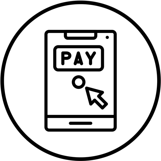 Diseño vectorial Estilo del icono del botón de pago