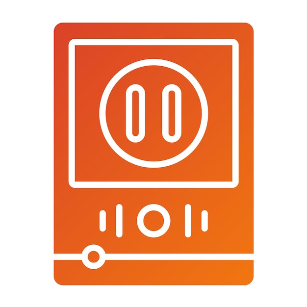 Diseño vectorial Estilo del icono del botón de pausa