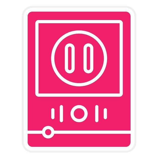Diseño vectorial Estilo del icono del botón de pausa