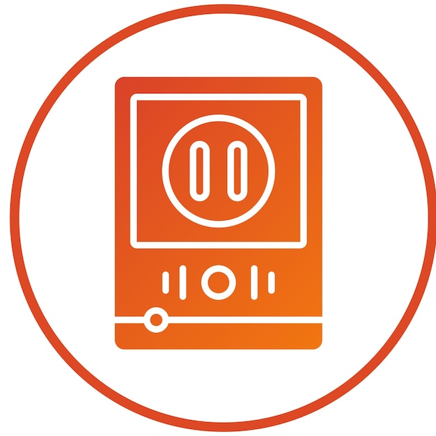 Diseño vectorial Estilo del icono del botón de pausa