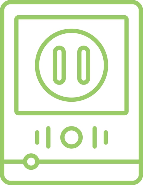 Diseño vectorial Estilo del icono del botón de pausa