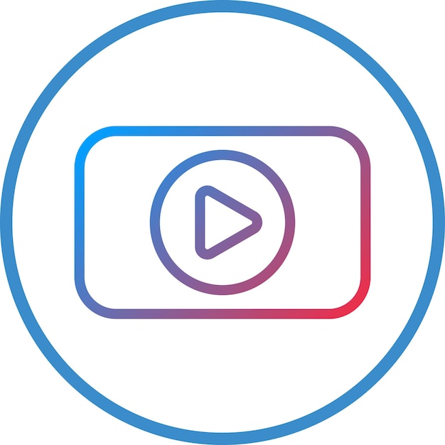 Diseño vectorial Estilo del icono del botón de reproducción