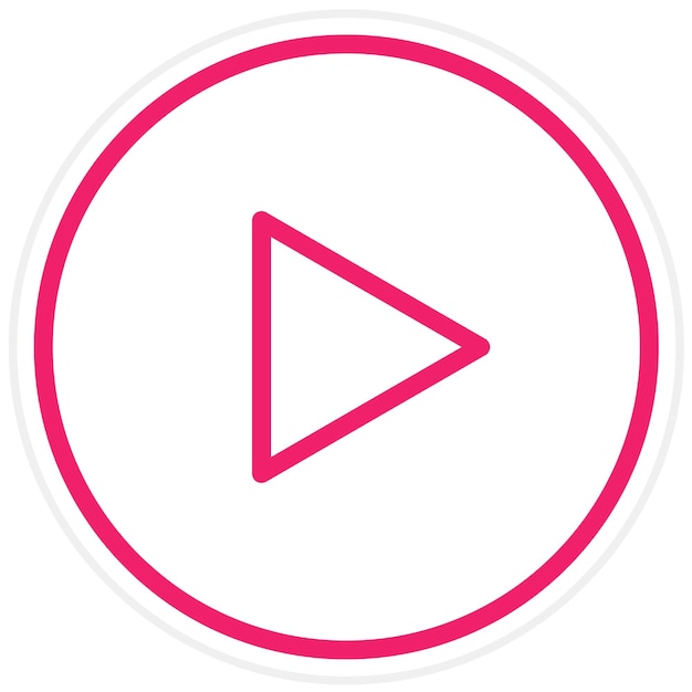 Diseño vectorial Estilo del icono del botón de reproducción
