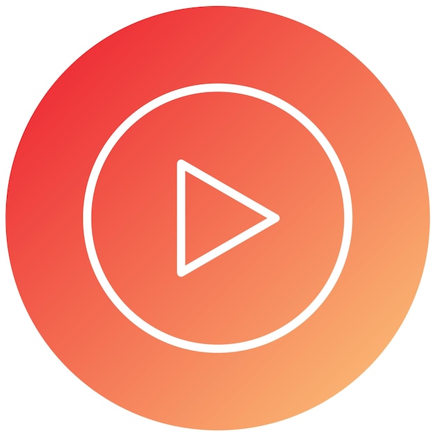Diseño vectorial Estilo del icono del botón de reproducción
