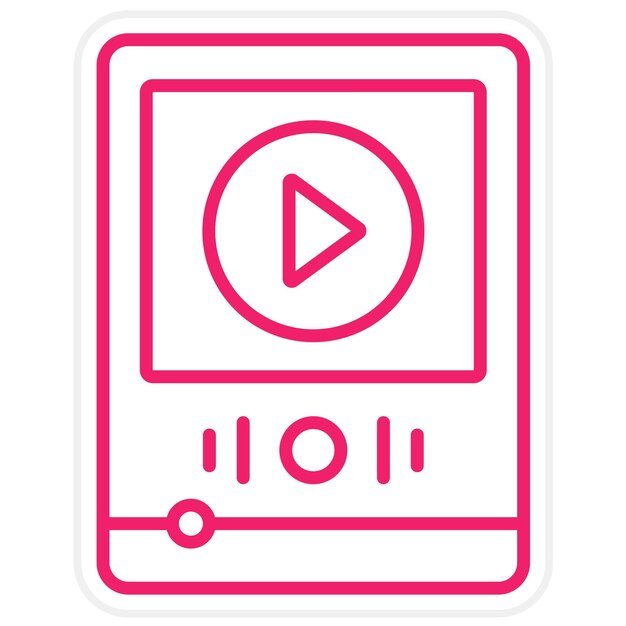 Diseño vectorial Estilo del icono del botón de reproducción