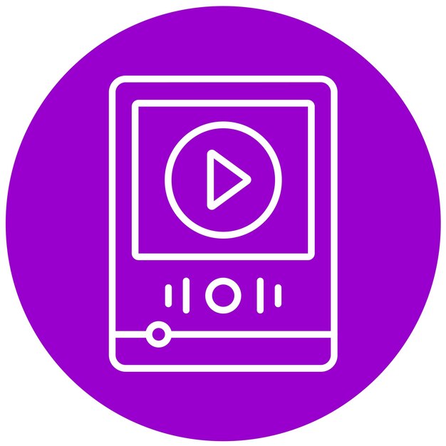 Diseño vectorial Estilo del icono del botón de reproducción