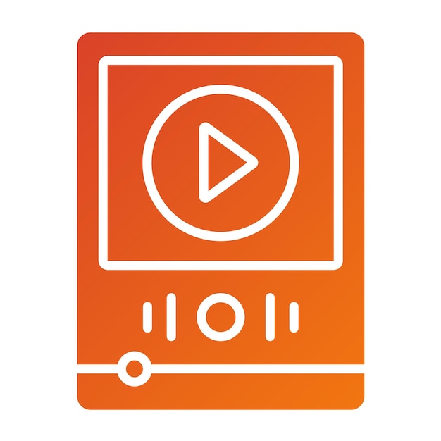 Diseño vectorial Estilo del icono del botón de reproducción