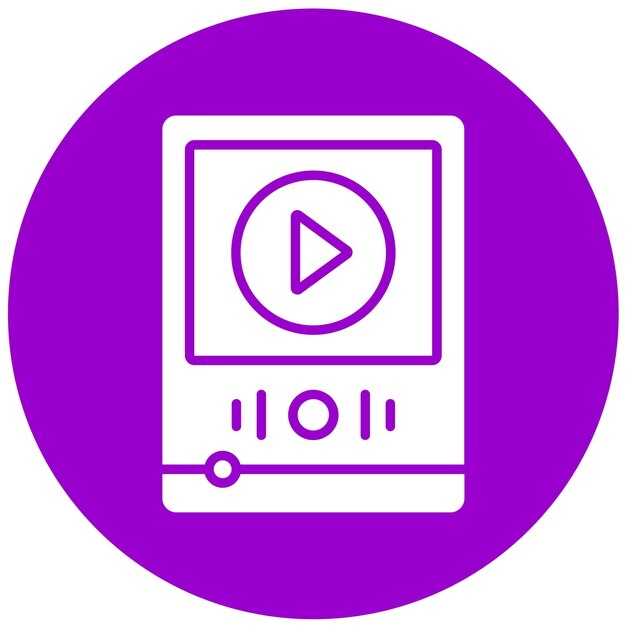 Diseño vectorial Estilo del icono del botón de reproducción