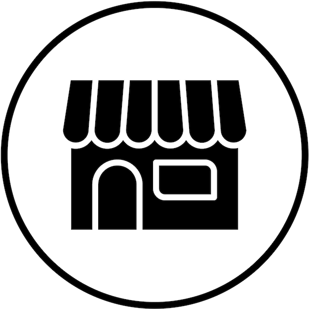 Diseño vectorial Estilo de icono de boutique