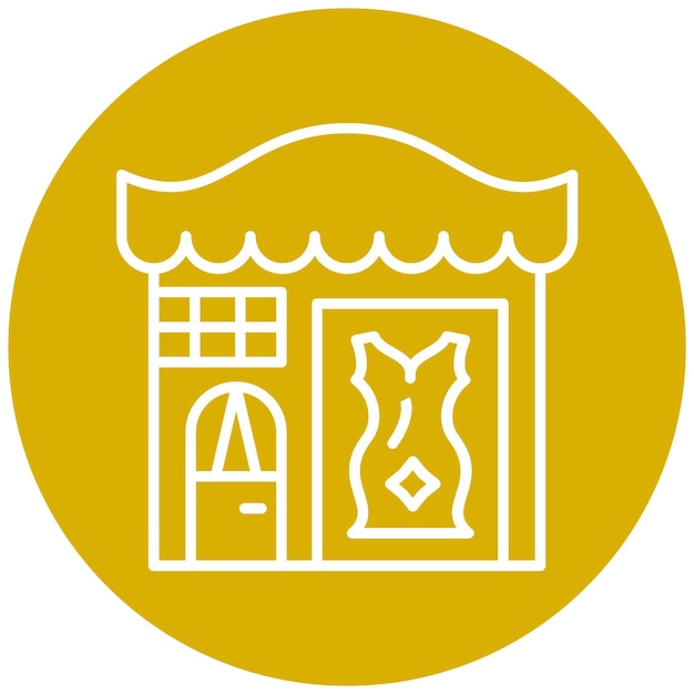 Diseño vectorial Estilo de icono de boutique