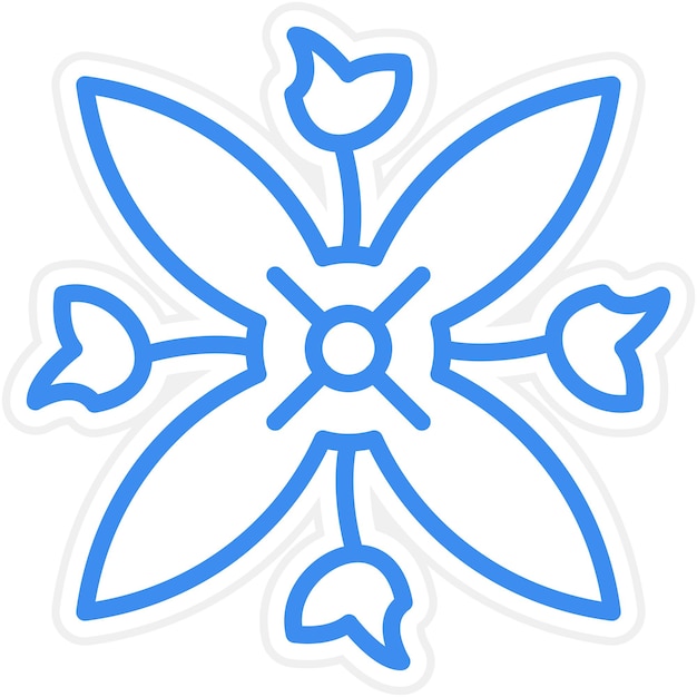 Diseño vectorial Estilo de icono de Bouvardia
