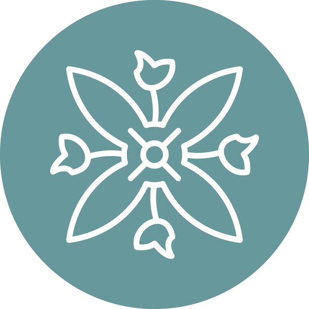 Diseño vectorial Estilo de icono de Bouvardia