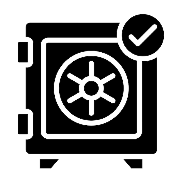Diseño vectorial Estilo de icono de la bóveda verdadera