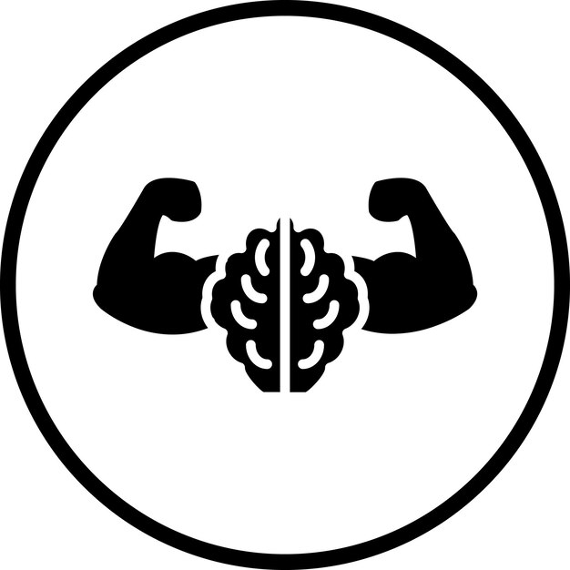 Diseño vectorial Estilo del icono de Brain Power
