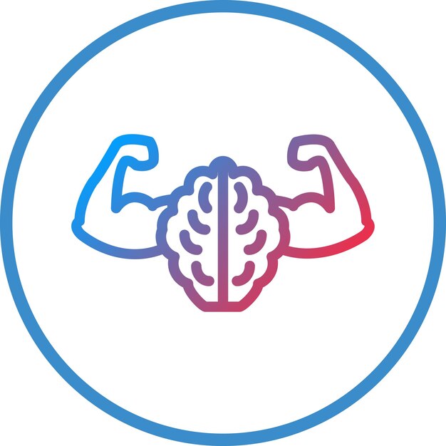 Diseño vectorial Estilo del icono de Brain Power