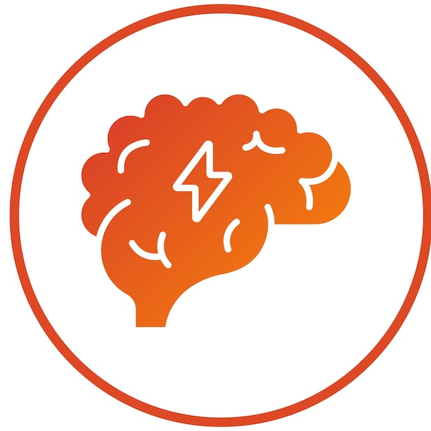 Diseño vectorial Estilo del icono de Brain Power