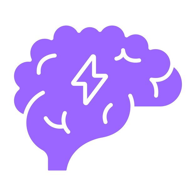 Diseño vectorial Estilo del icono de Brain Power