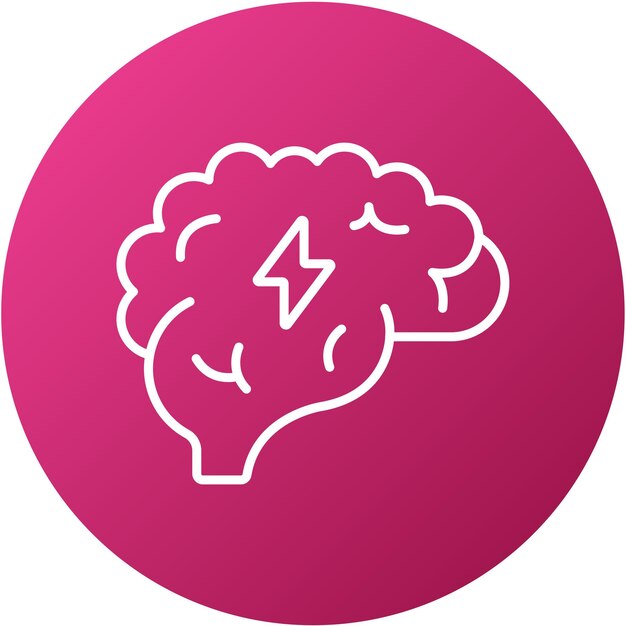 Diseño vectorial Estilo del icono de Brain Power