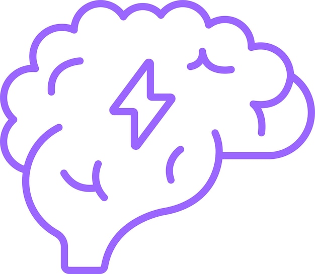 Diseño vectorial Estilo del icono de Brain Power