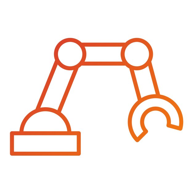 Diseño vectorial Estilo del icono del brazo biónico