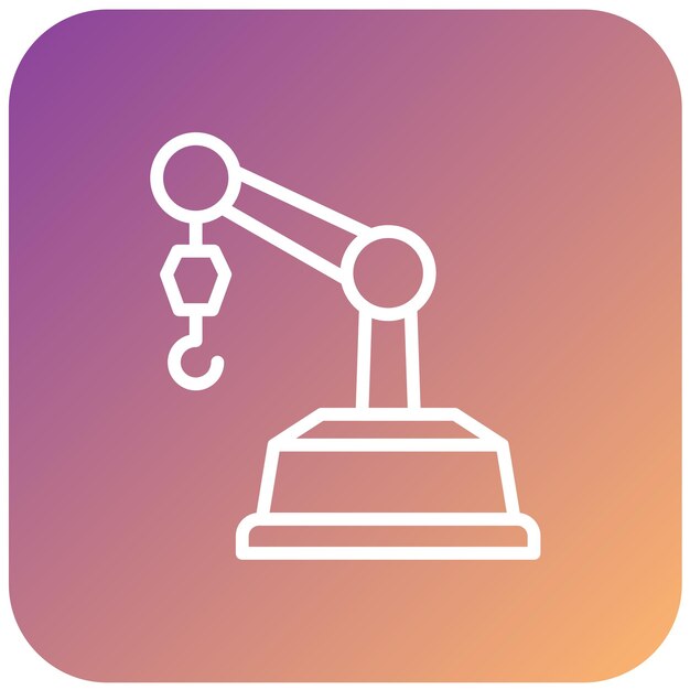 Diseño vectorial Estilo del icono del brazo mecánico