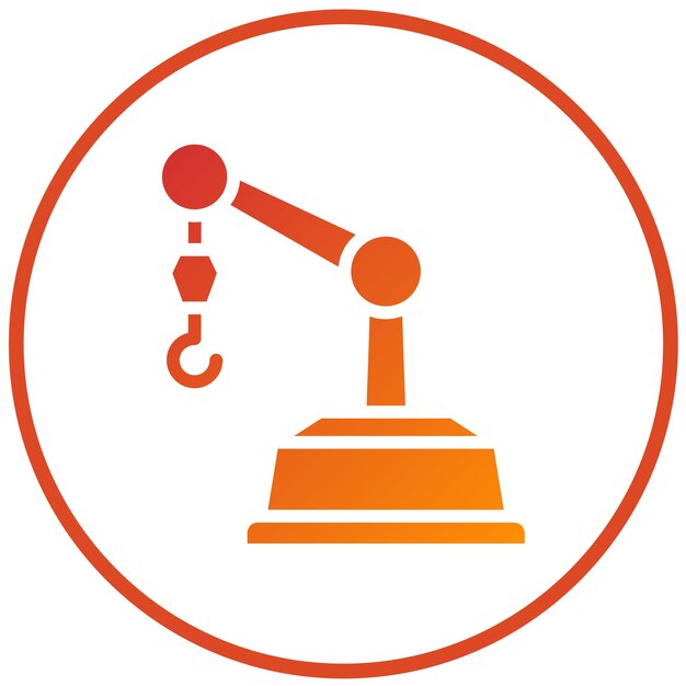 Diseño vectorial Estilo del icono del brazo mecánico