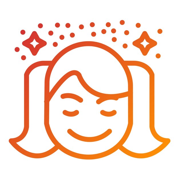 Diseño vectorial Estilo del icono de brillo alegre