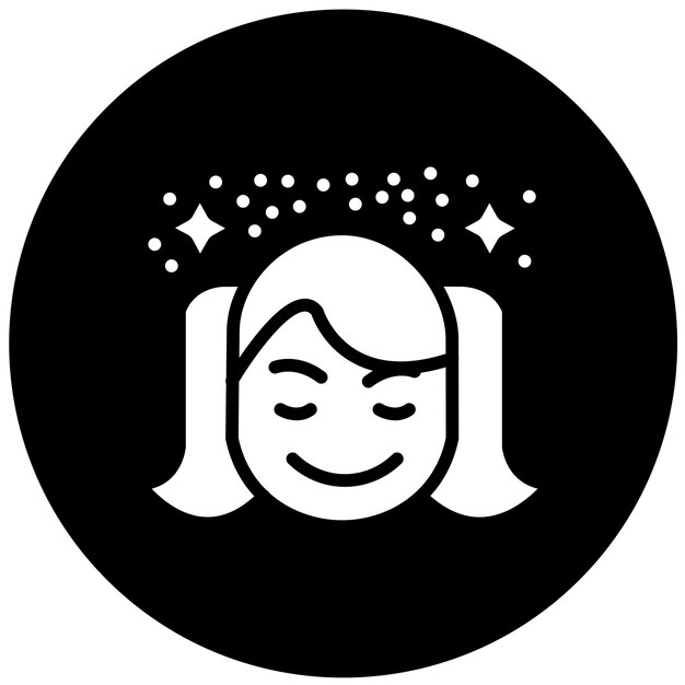 Diseño vectorial Estilo del icono de brillo alegre