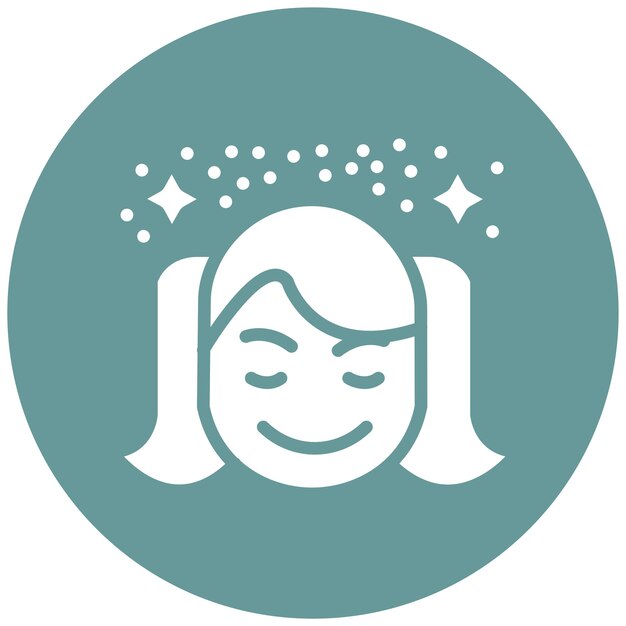 Diseño vectorial Estilo del icono de brillo alegre
