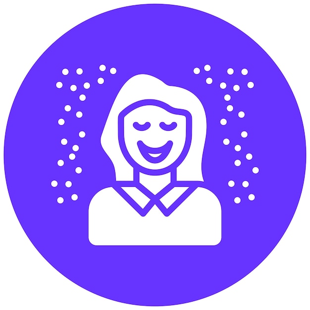 Diseño vectorial estilo de icono de brillo jovial