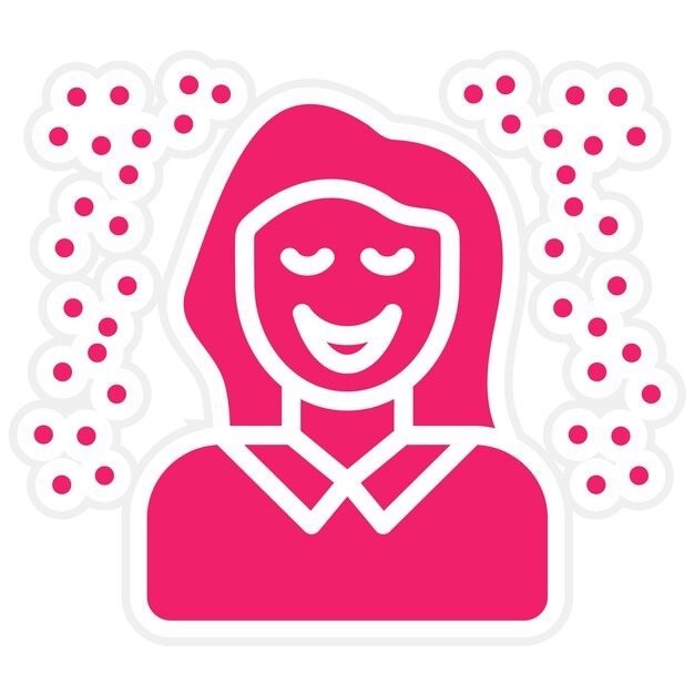 Diseño vectorial estilo de icono de brillo jovial