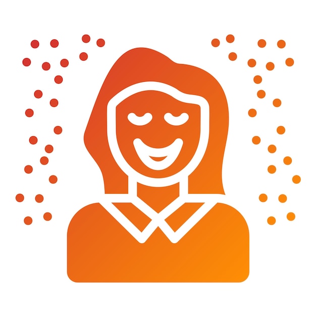 Diseño vectorial estilo de icono de brillo jovial