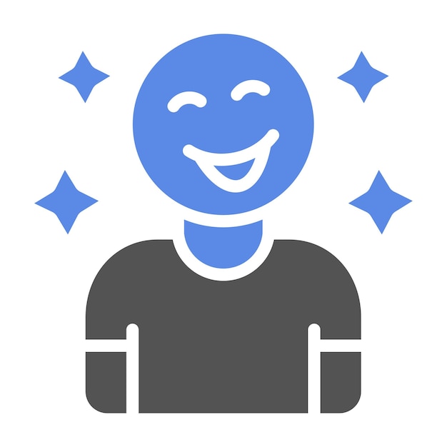 Diseño vectorial Estilo de icono de brillo jubilante