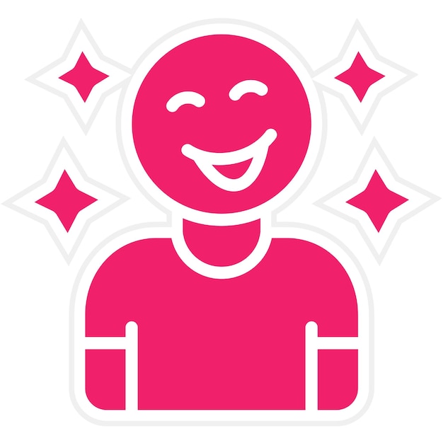 Diseño vectorial Estilo de icono de brillo jubilante