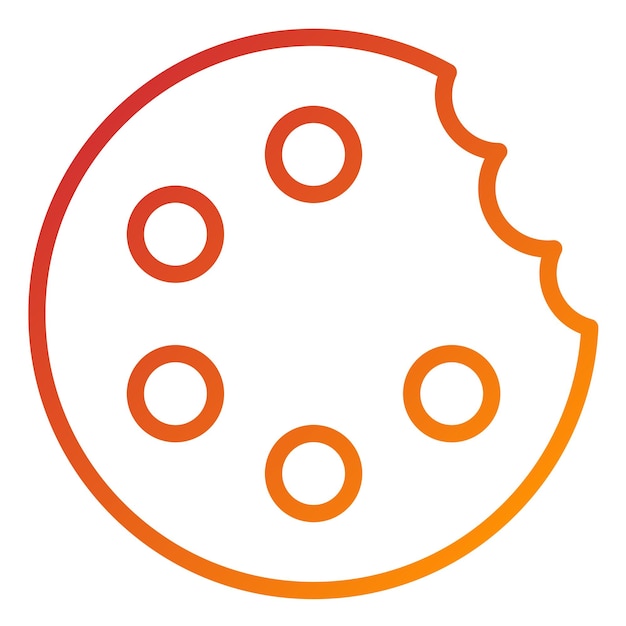 Diseño vectorial del estilo del icono de la brisa de galleta