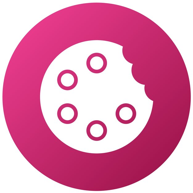 Diseño vectorial del estilo del icono de la brisa de galleta