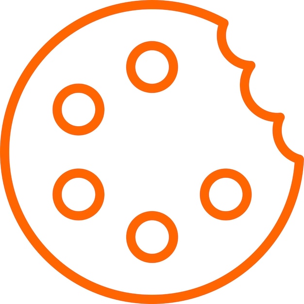 Diseño vectorial del estilo del icono de la brisa de galleta