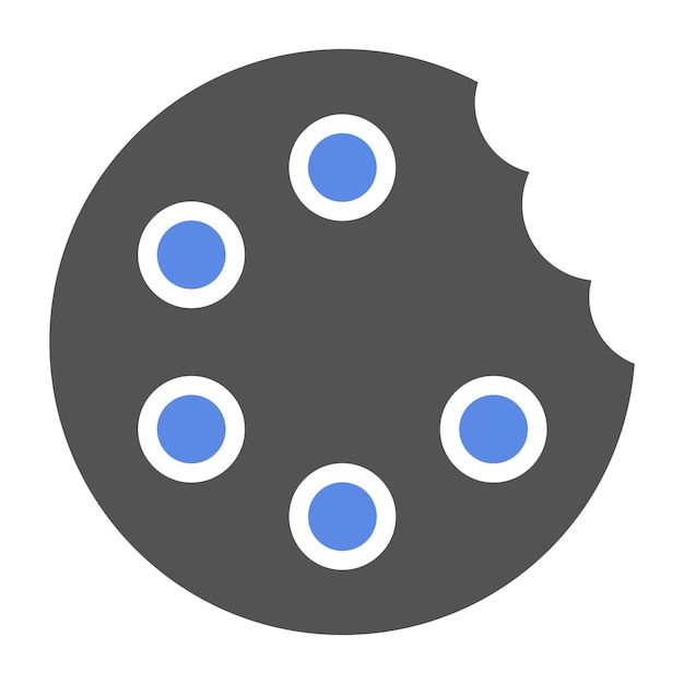 Diseño vectorial del estilo del icono de la brisa de galleta