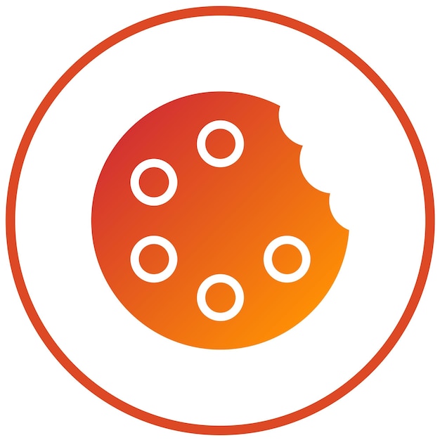 Diseño vectorial del estilo del icono de la brisa de galleta