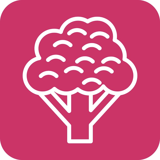Diseño vectorial de estilo de icono de brócoli