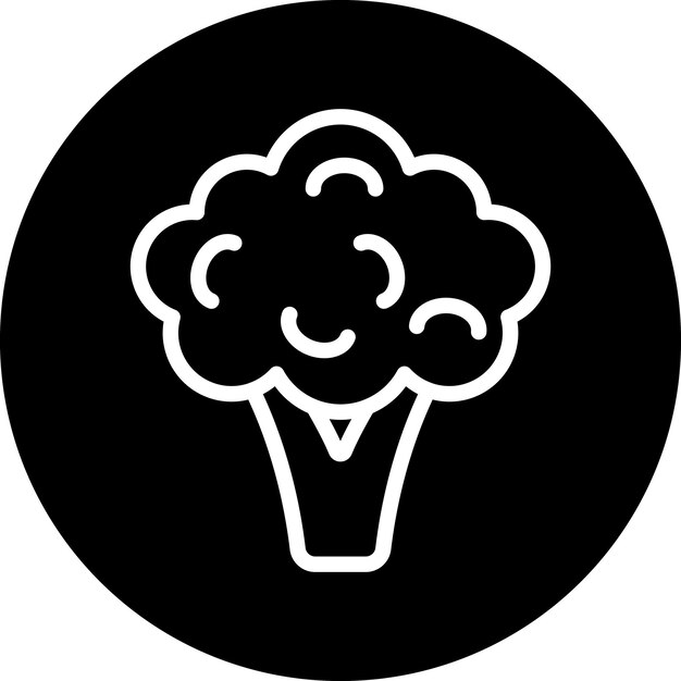 Diseño vectorial de estilo de icono de brócoli