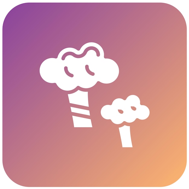 Diseño vectorial de estilo de icono de brócoli