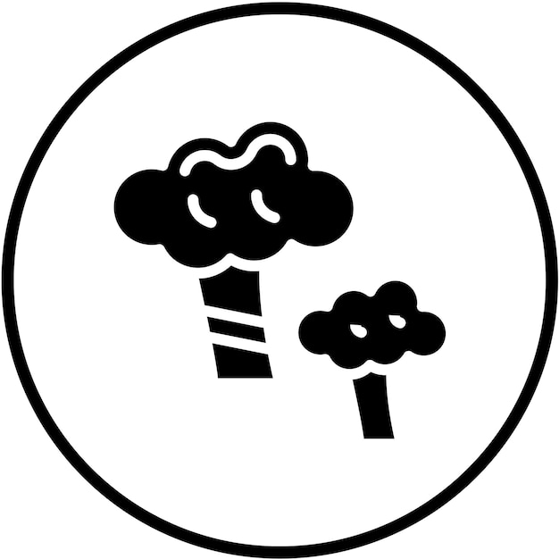 Diseño vectorial de estilo de icono de brócoli