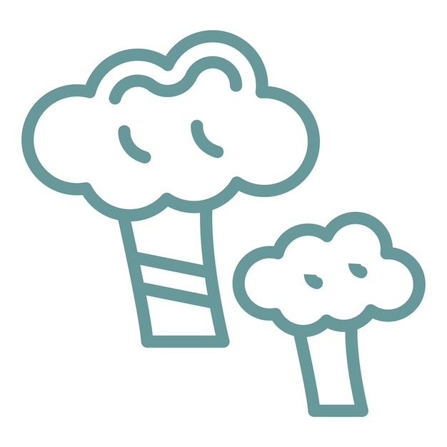 Diseño vectorial de estilo de icono de brócoli